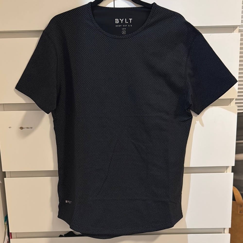 BYLT Basics Black Microdot Short-Sleeve Crew